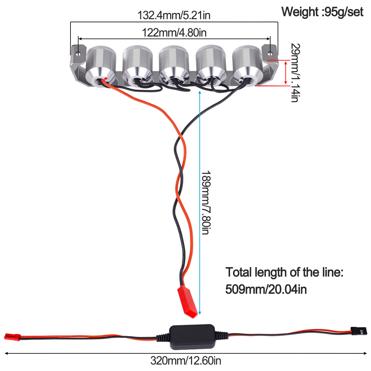 Алюминиевый 5-светодиодный фон – обзор и цена Rc Hobby Wire